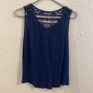 EM S dark blue blouse